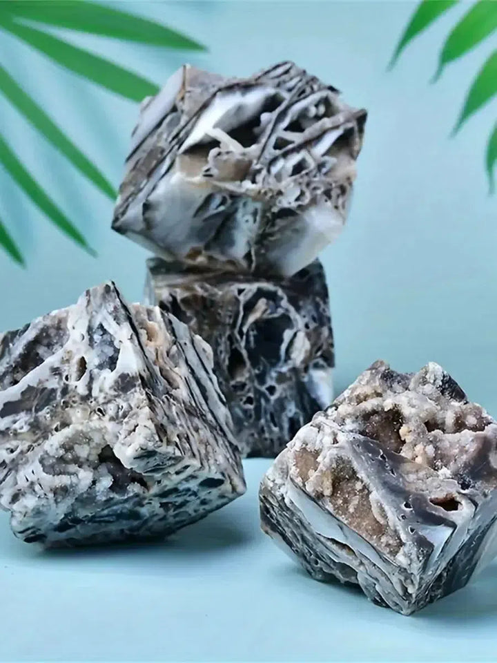 Natural Sphalerite Geode Cube