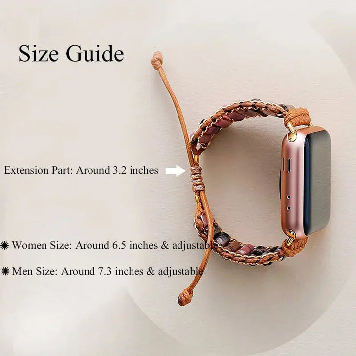 Natural Stone Adjustable Apple iWatch Strap