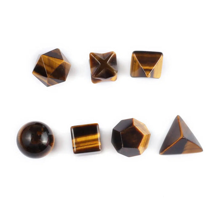 Natural Stone Geometric Platonic Solids Merkaba Star Set