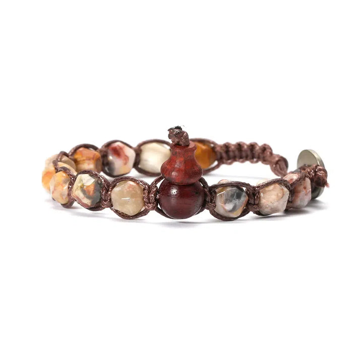 Natural Stones Handwoven Adjustable Bracelet In 32 Materials