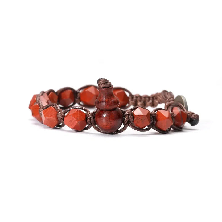 Natural Stones Handwoven Adjustable Bracelet In 32 Materials