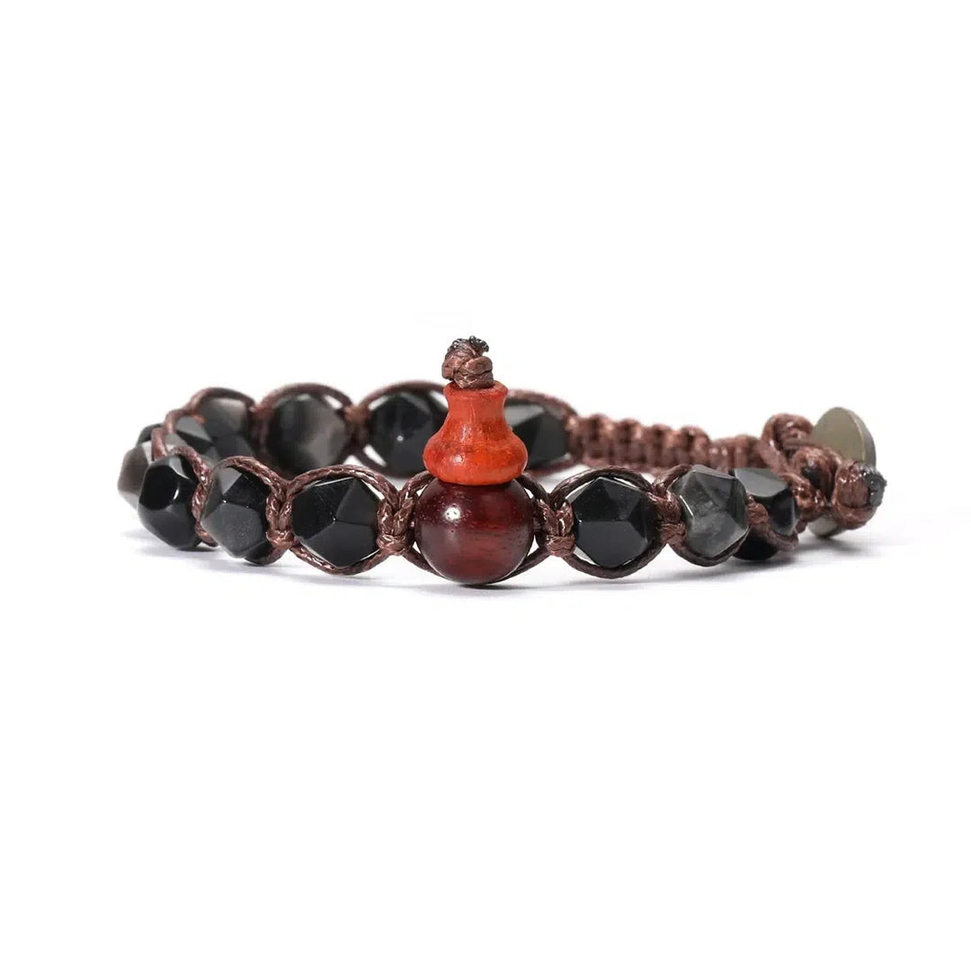 Natural Stones Handwoven Adjustable Bracelet In 32 Materials