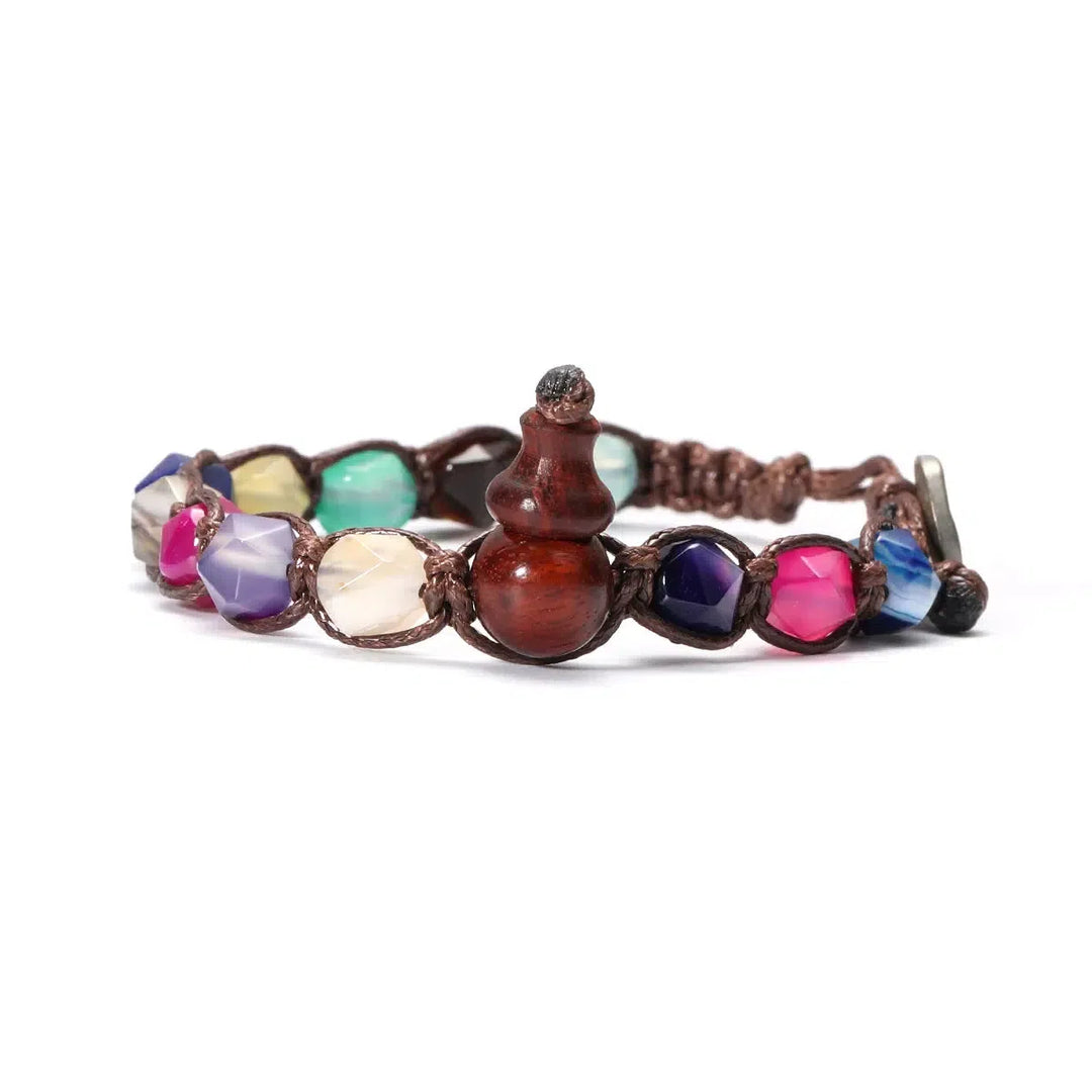 Natural Stones Handwoven Adjustable Bracelet In 32 Materials