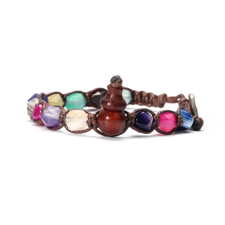 Natural Stones Handwoven Adjustable Bracelet In 32 Materials