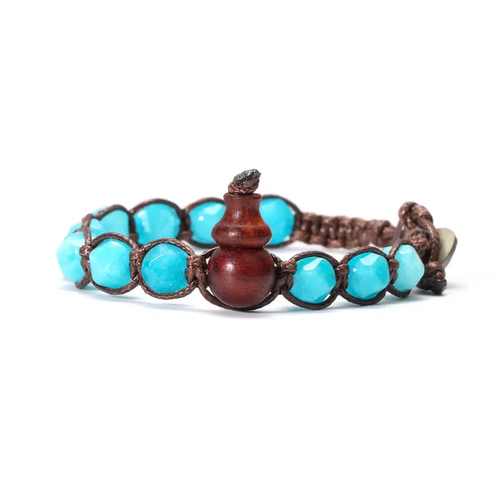 Natural Stones Handwoven Adjustable Bracelet In 32 Materials