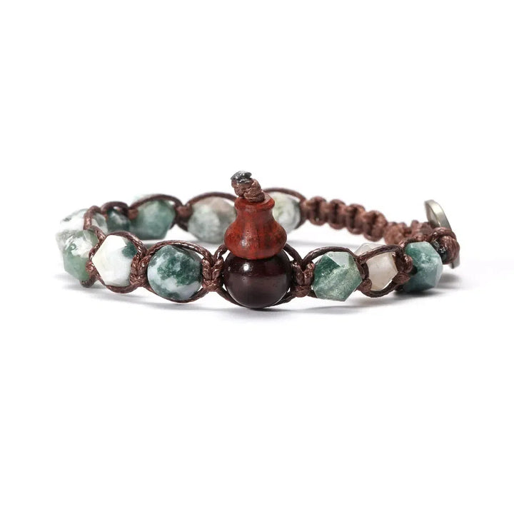 Natural Stones Handwoven Adjustable Bracelet In 32 Materials