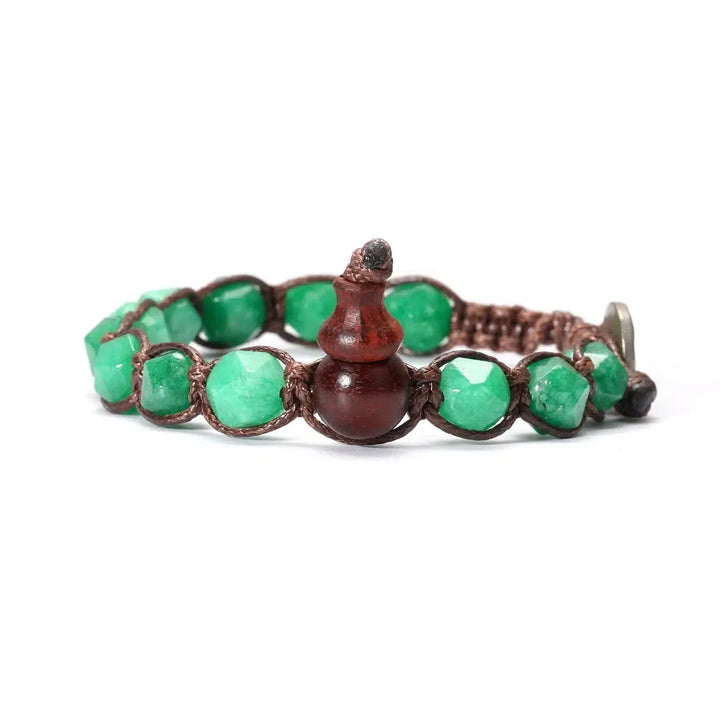 Natural Stones Handwoven Adjustable Bracelet In 32 Materials