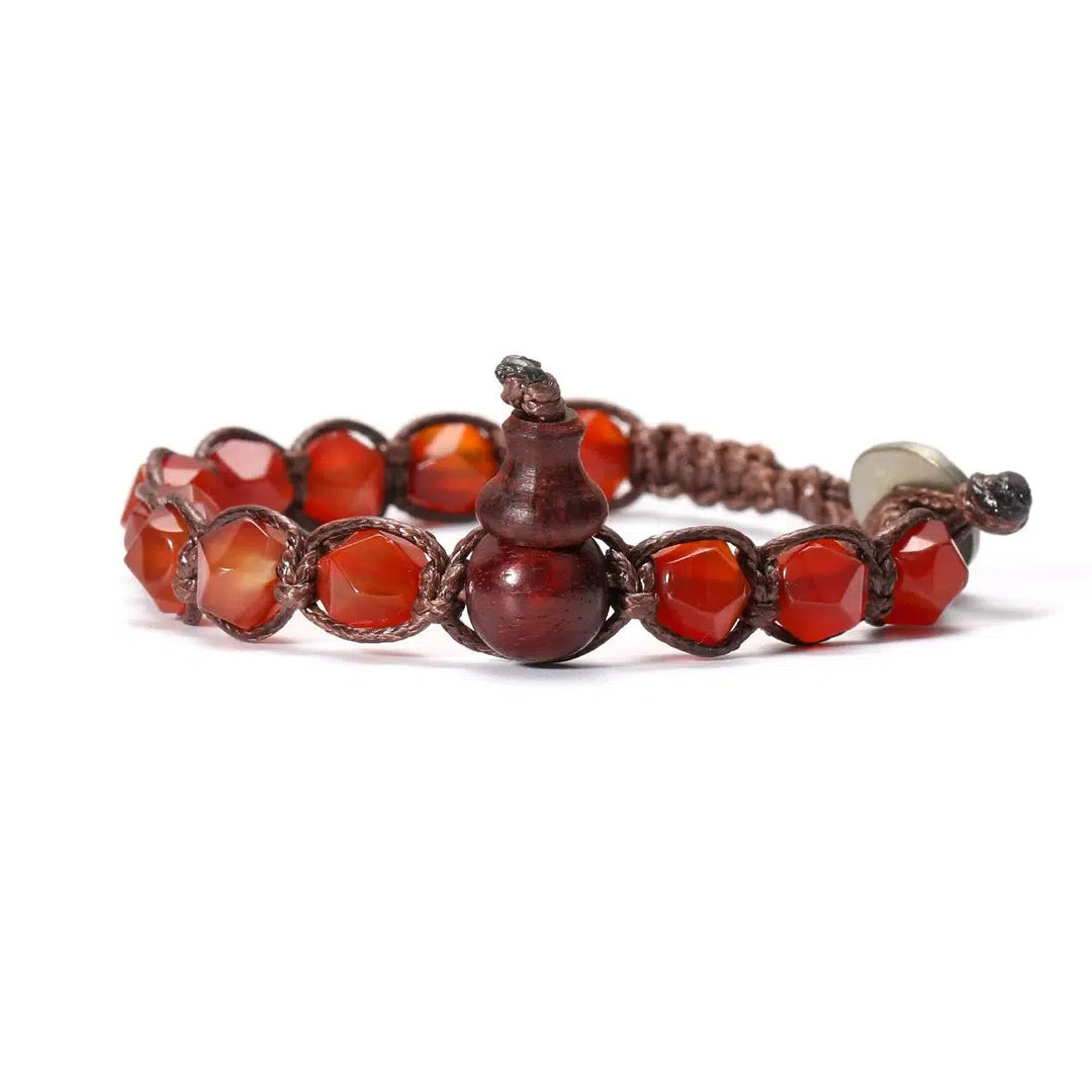 Natural Stones Handwoven Adjustable Bracelet In 32 Materials