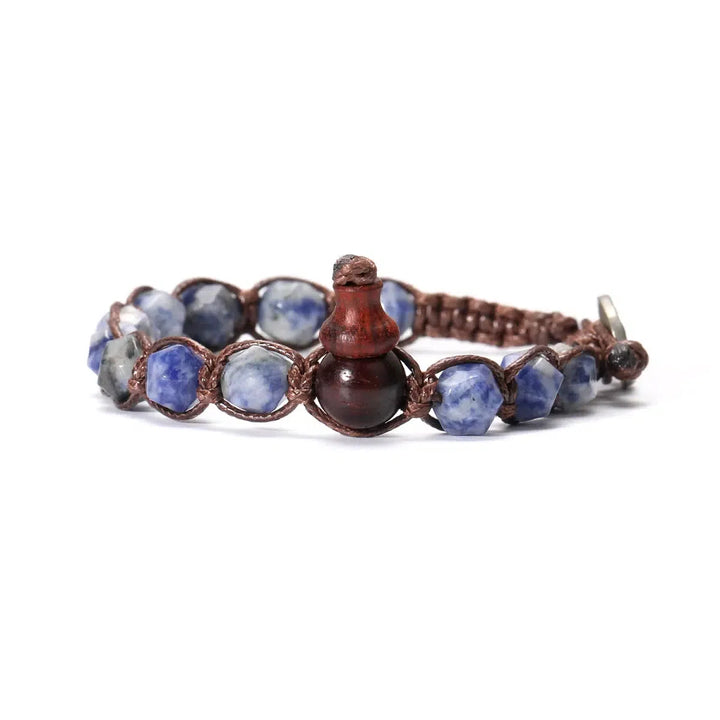 Natural Stones Handwoven Adjustable Bracelet In 32 Materials