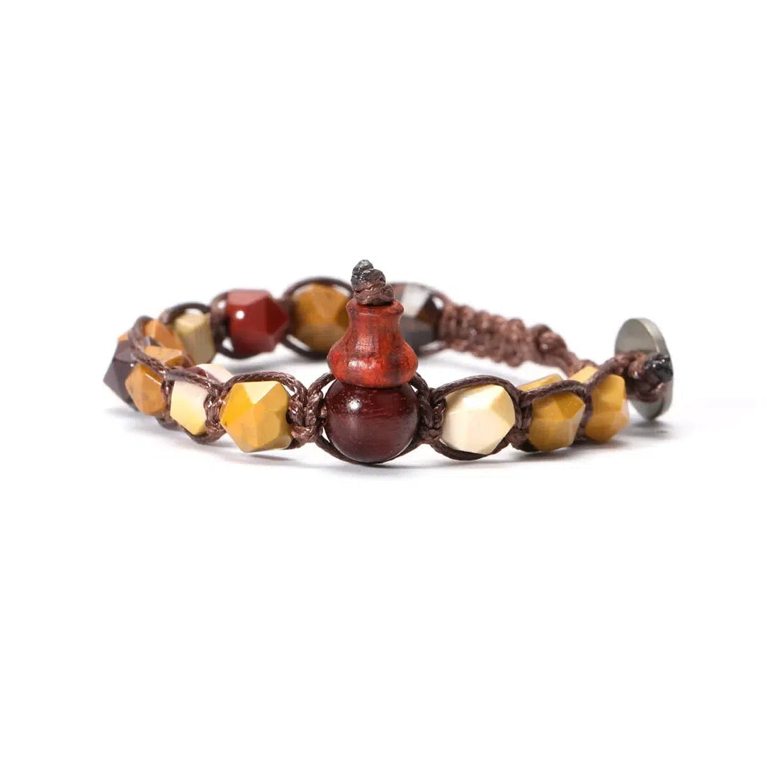 Natural Stones Handwoven Adjustable Bracelet In 32 Materials