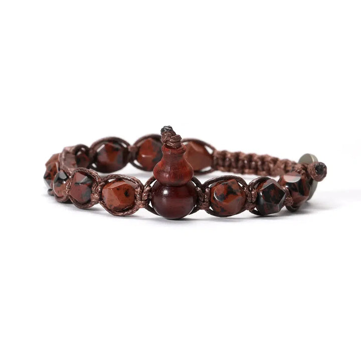 Natural Stones Handwoven Adjustable Bracelet In 32 Materials