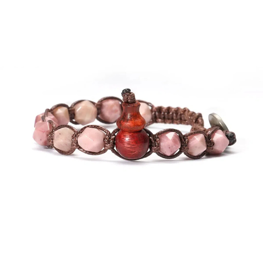 Natural Stones Handwoven Adjustable Bracelet In 32 Materials