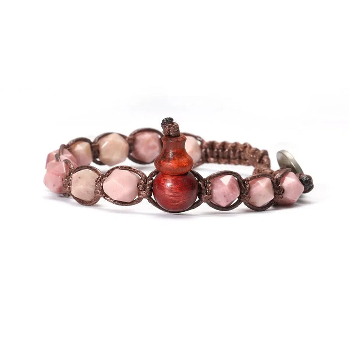 Natural Stones Handwoven Adjustable Bracelet In 32 Materials