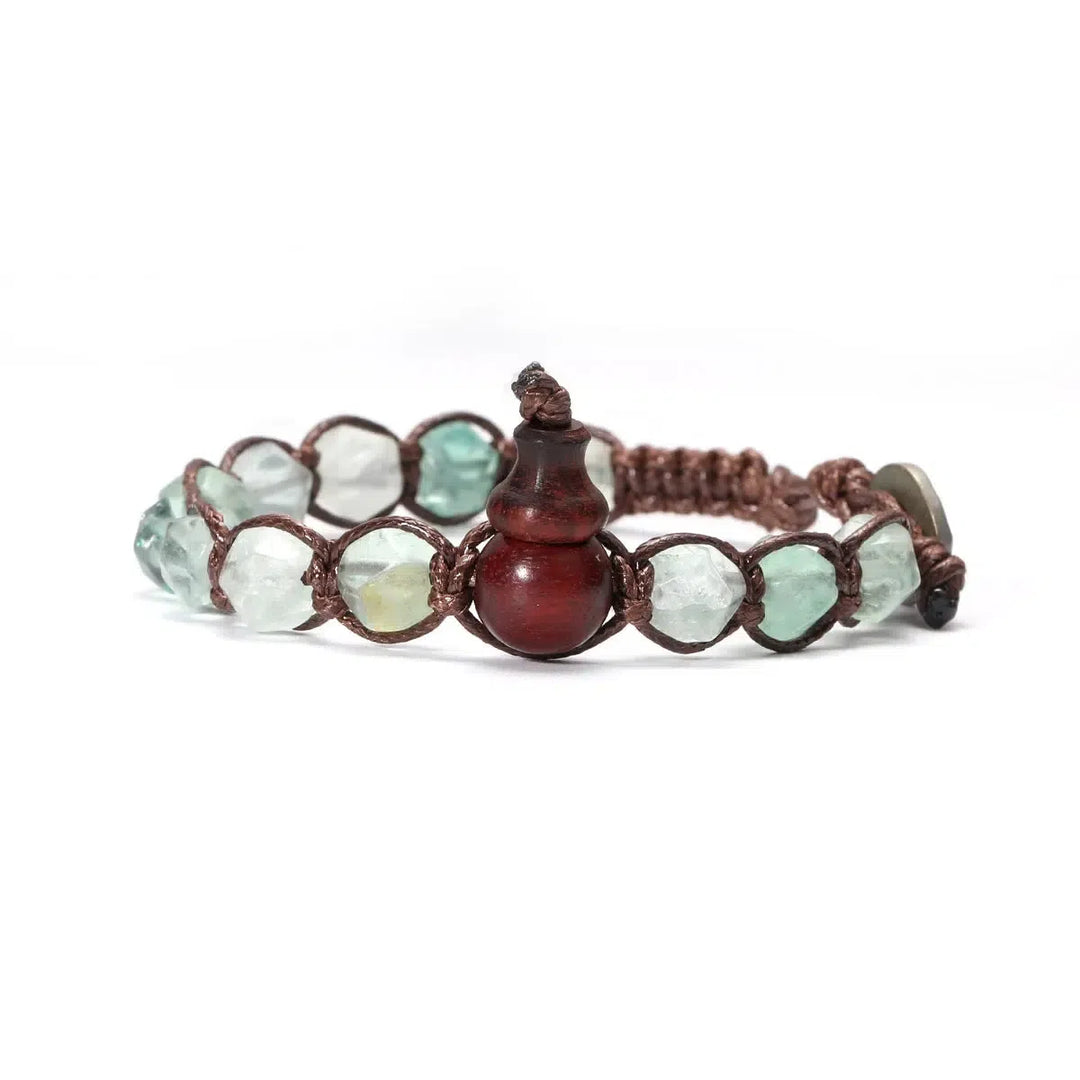 Natural Stones Handwoven Adjustable Bracelet In 32 Materials