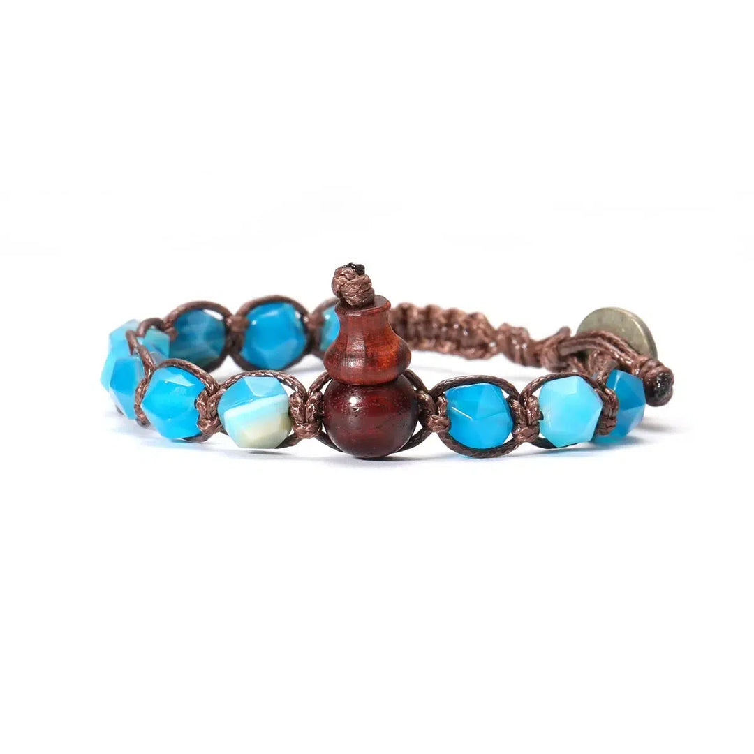 Natural Stones Handwoven Adjustable Bracelet In 32 Materials