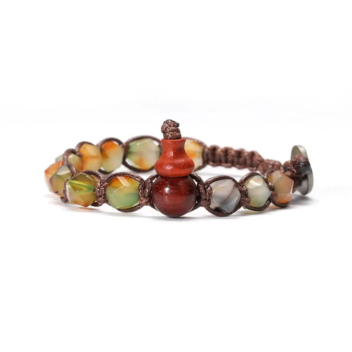 Natural Stones Handwoven Adjustable Bracelet In 32 Materials