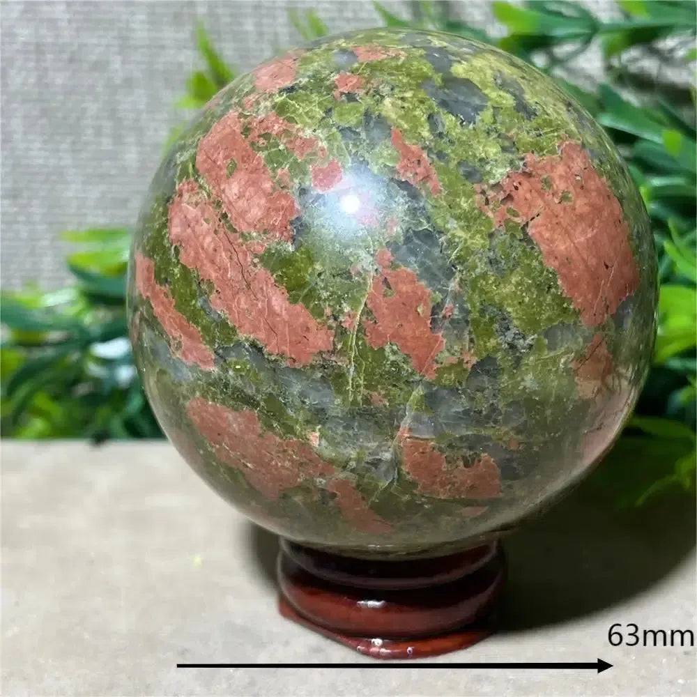 Natural Unakite Jasper Sphere