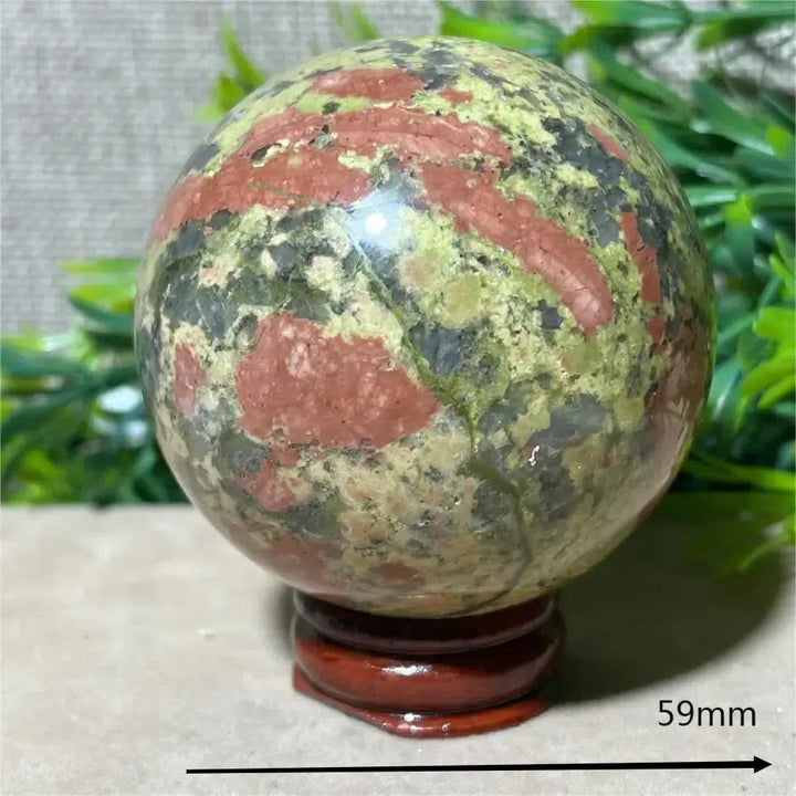 Natural Unakite Jasper Sphere