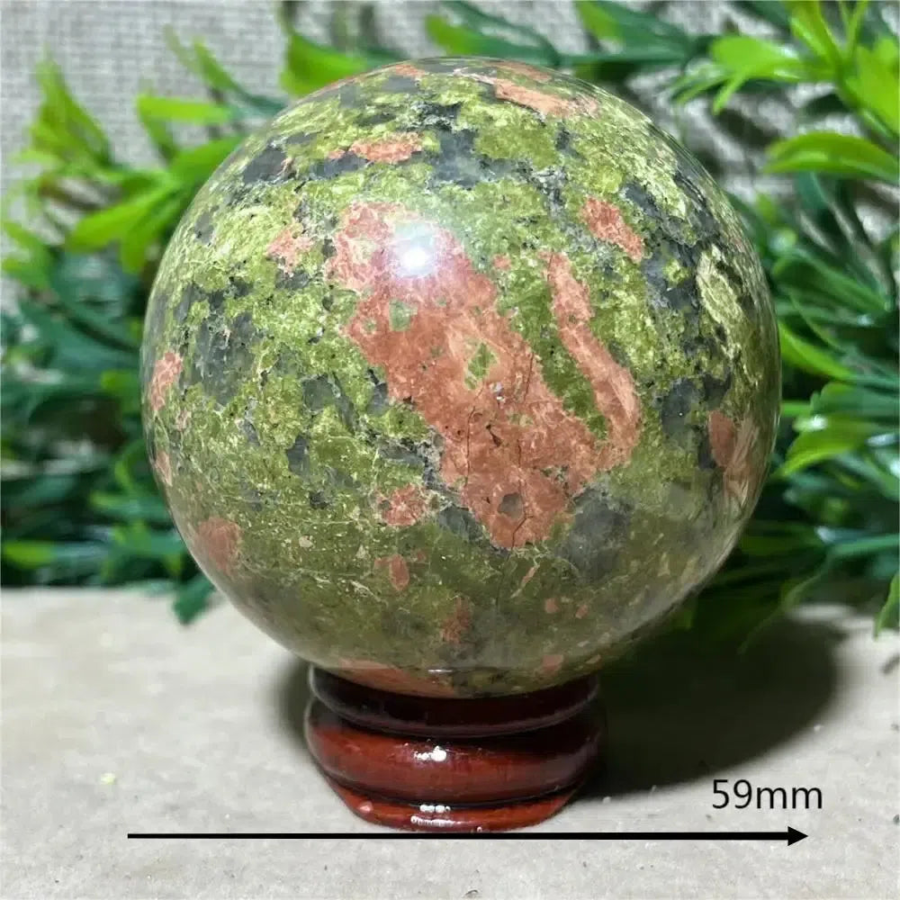 Natural Unakite Jasper Sphere