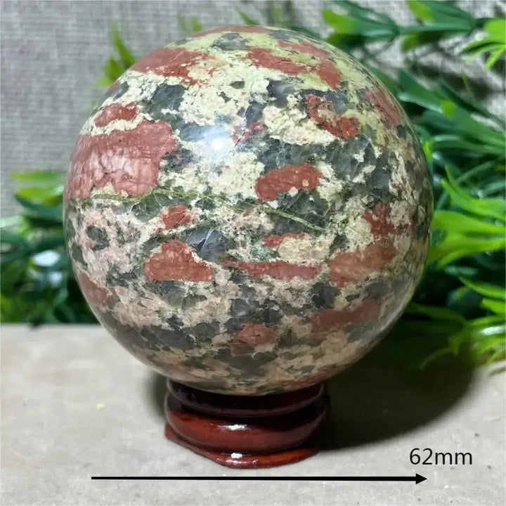 Natural Unakite Jasper Sphere