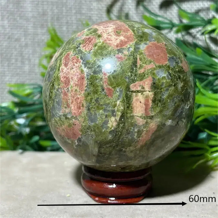 Natural Unakite Jasper Sphere