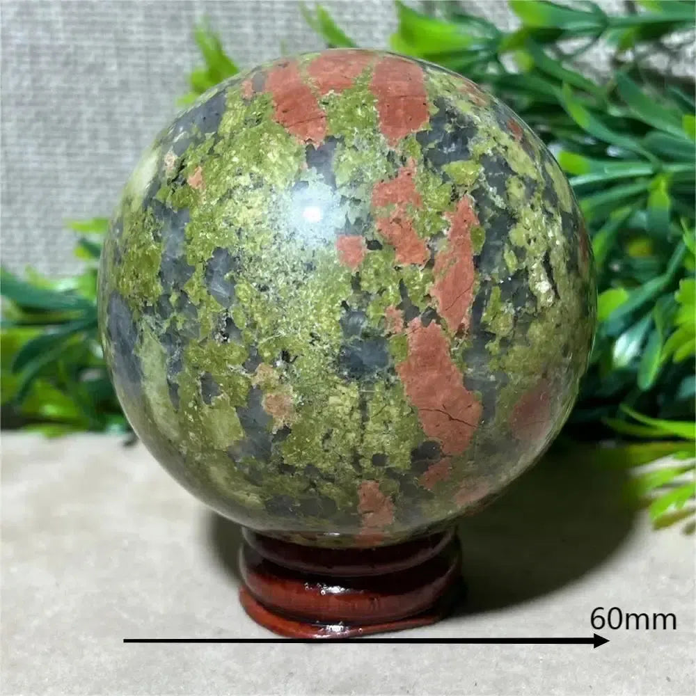 Natural Unakite Jasper Sphere