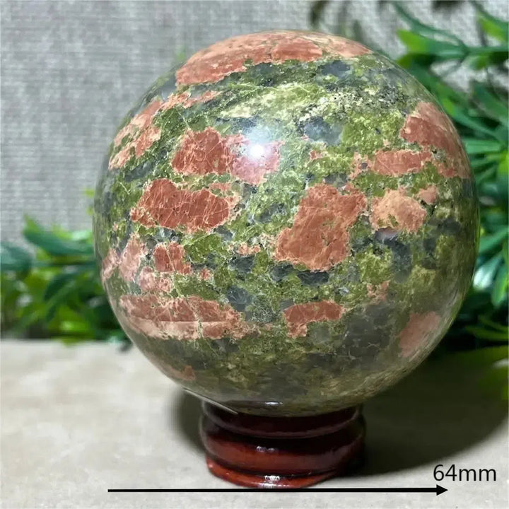 Natural Unakite Jasper Sphere