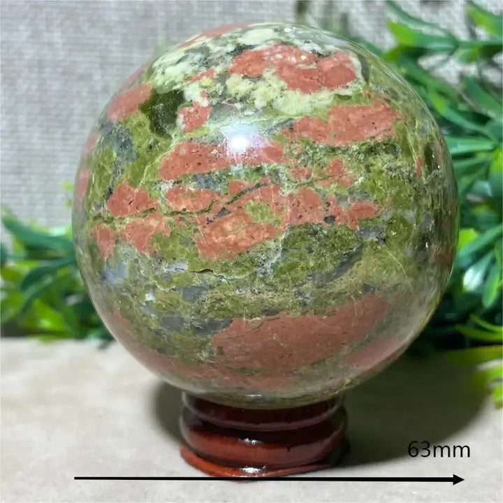 Natural Unakite Jasper Sphere