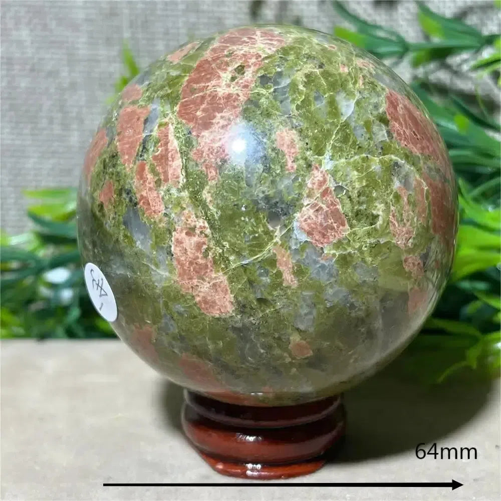 Natural Unakite Jasper Sphere