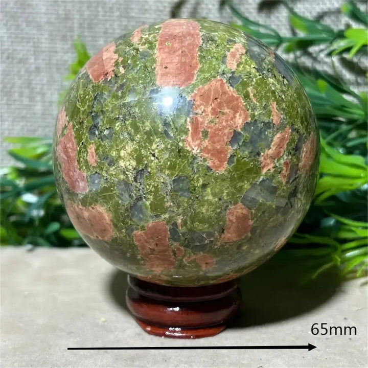 Natural Unakite Jasper Sphere