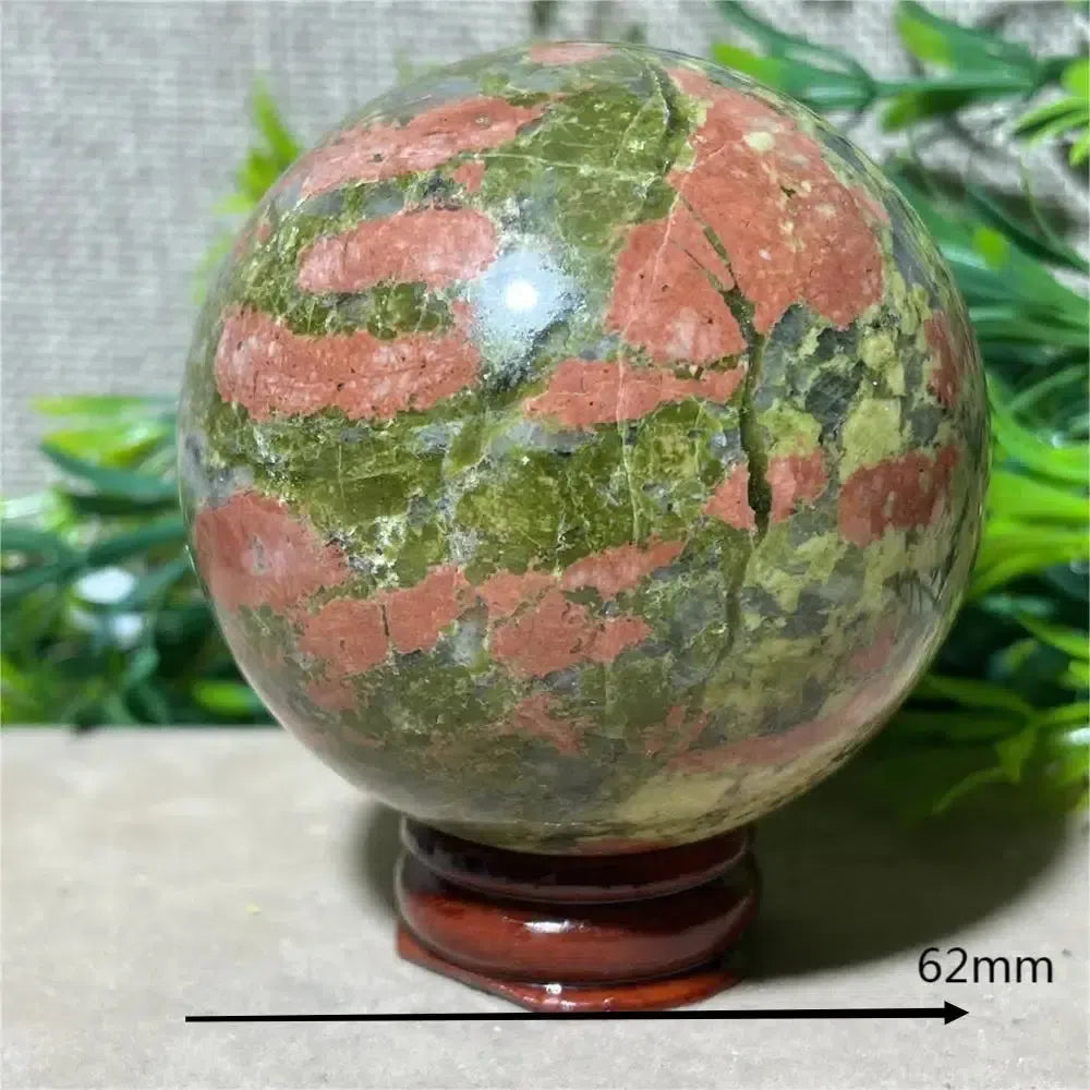 Natural Unakite Jasper Sphere