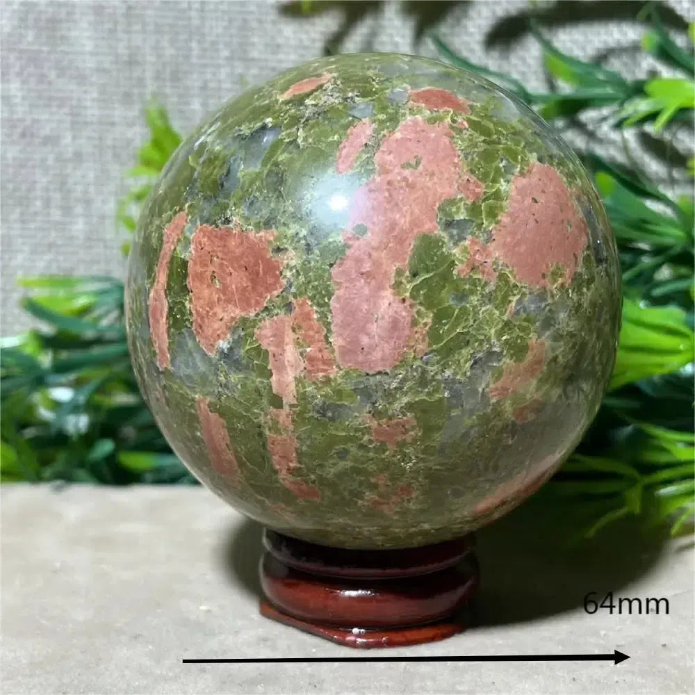 Natural Unakite Jasper Sphere