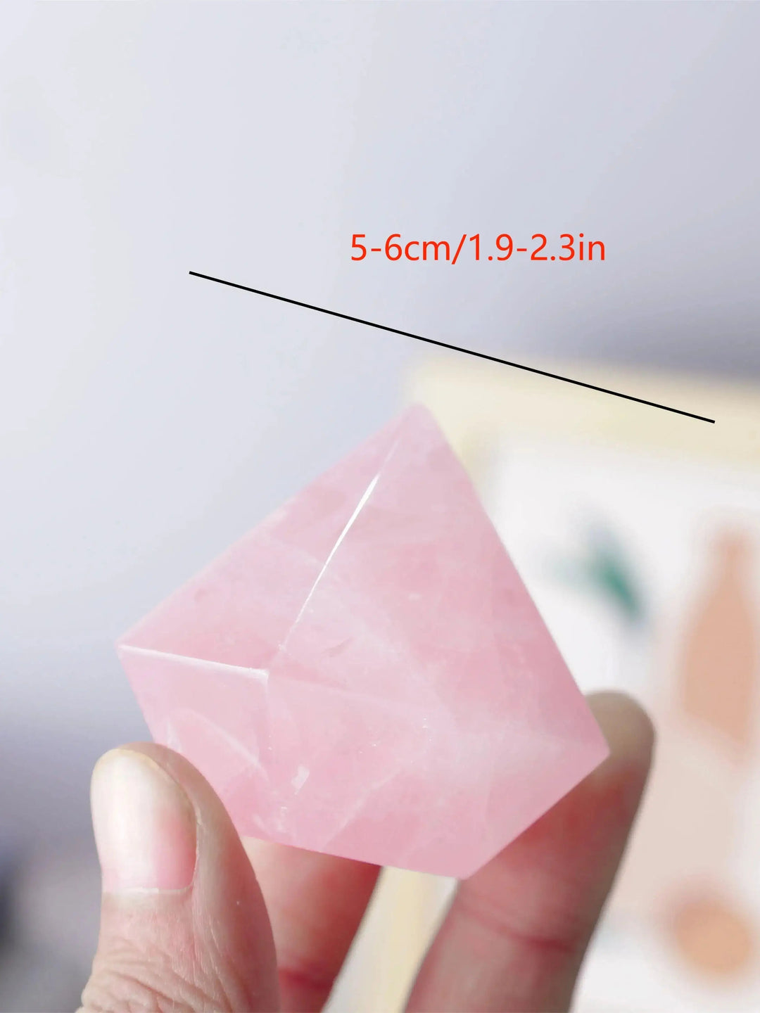 Nature Rose Quartz Diamond Shaped Crystal