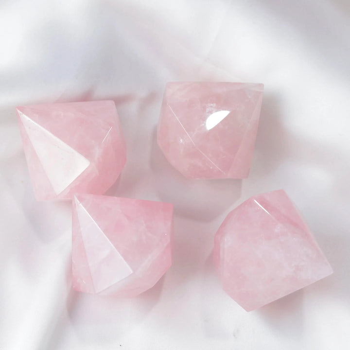 Nature Rose Quartz Diamond Shaped Crystal