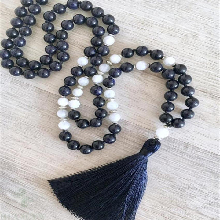 Obsidian Crystal Tassel Mala