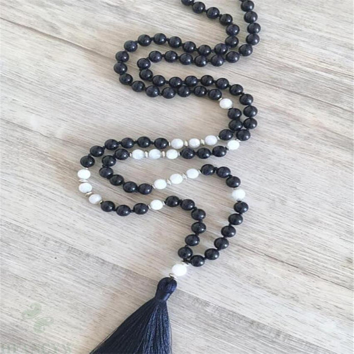 Obsidian Crystal Tassel Mala