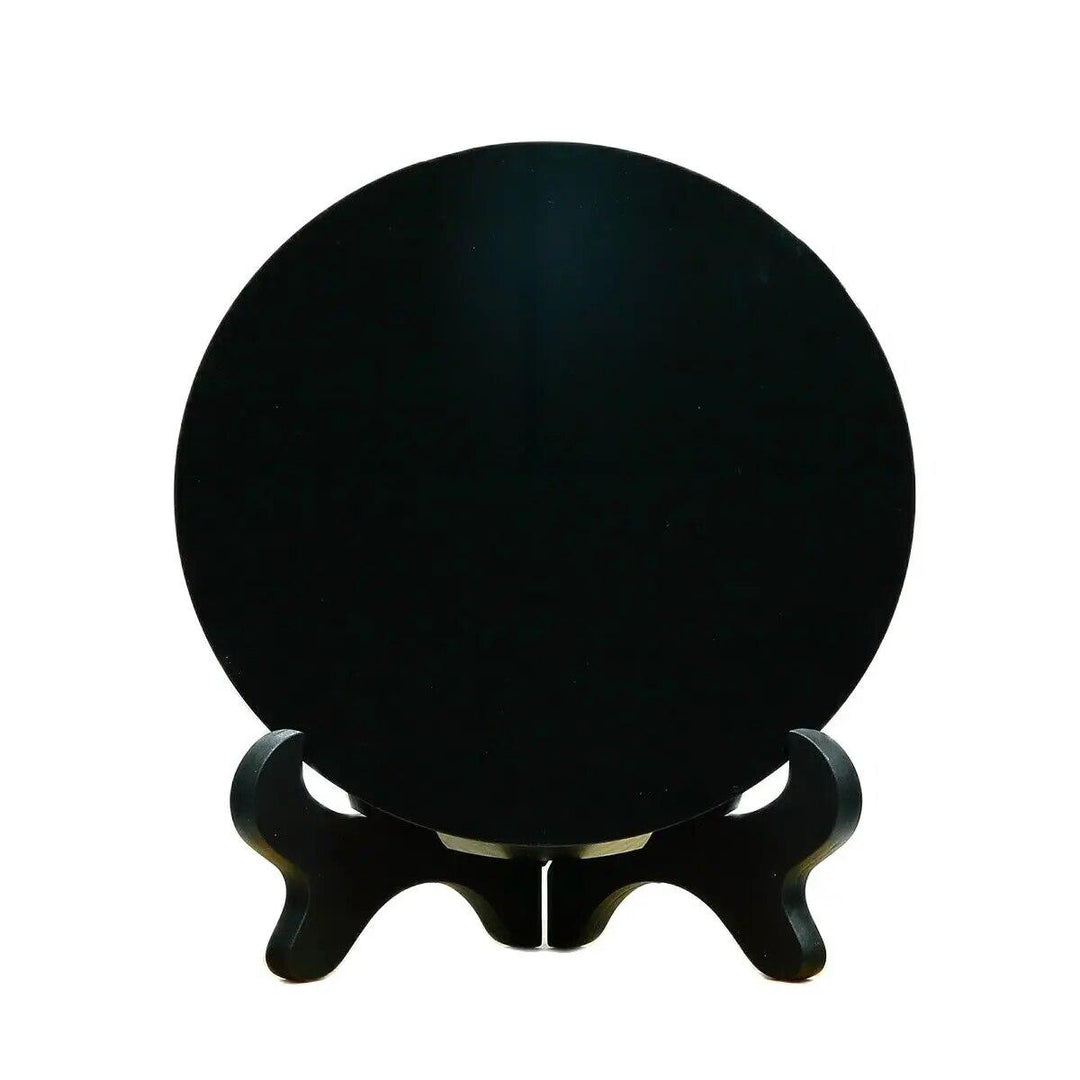 Obsidian Polished Disc Scrying Mirror