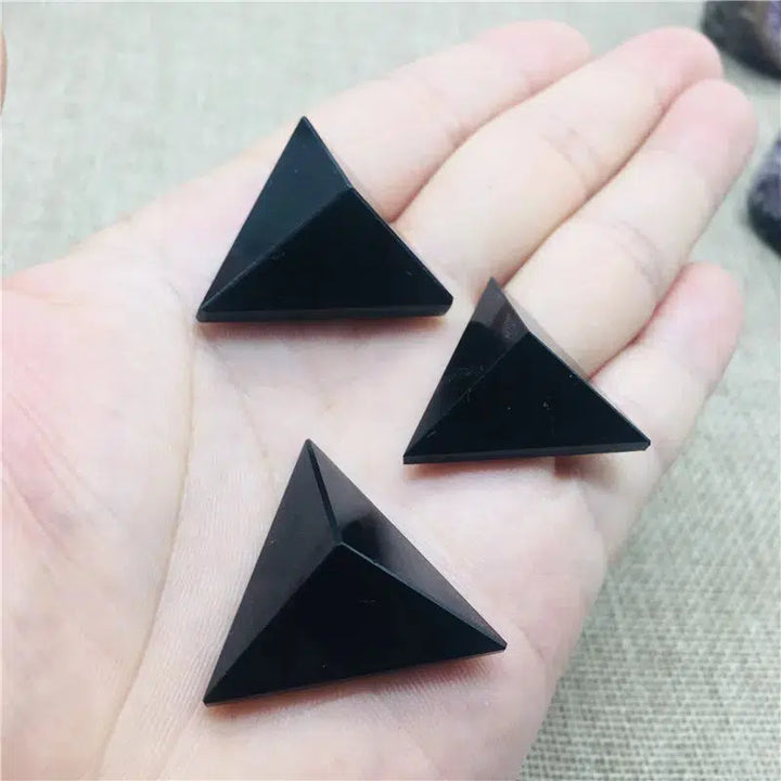 Obsidian Tetrahedron 4 Sided Pyramid