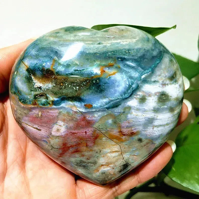 Ocean Jasper Crystal Heart