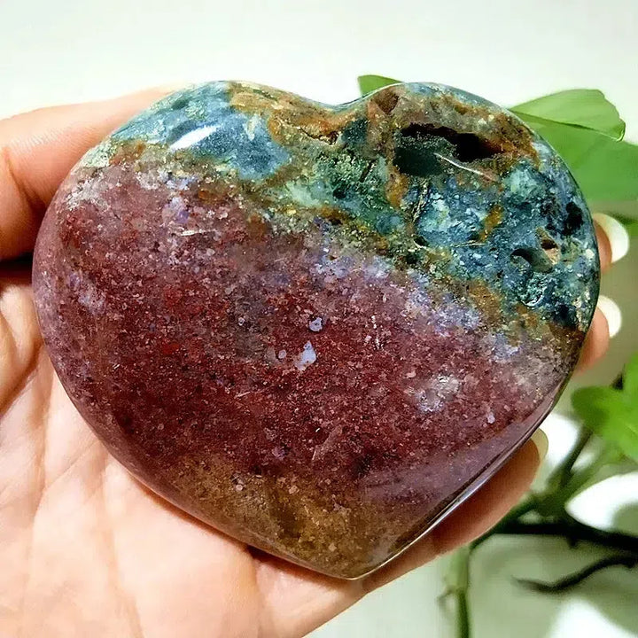 Ocean Jasper Crystal Heart