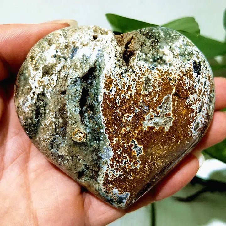 Ocean Jasper Crystal Heart