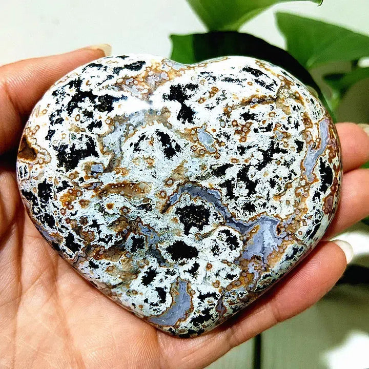 Ocean Jasper Crystal Heart