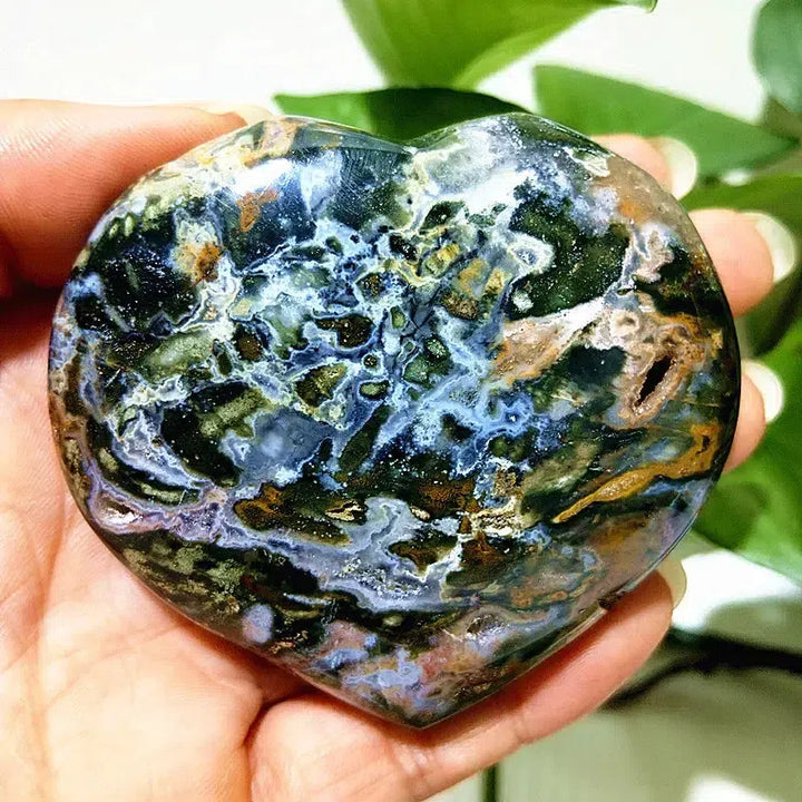 Ocean Jasper Crystal Heart