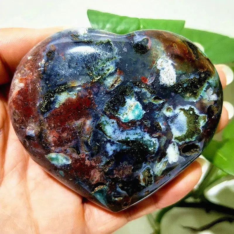 Ocean Jasper Crystal Heart