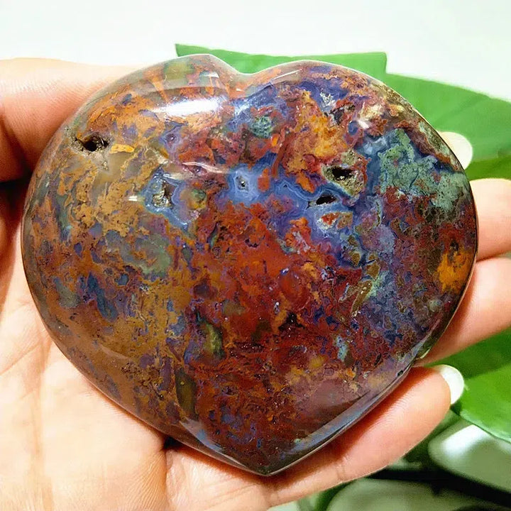 Ocean Jasper Crystal Heart