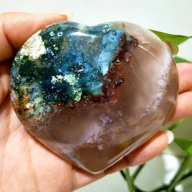 Ocean Jasper Crystal Heart