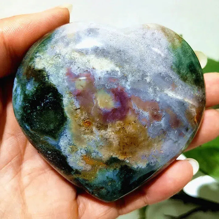 Ocean Jasper Crystal Heart