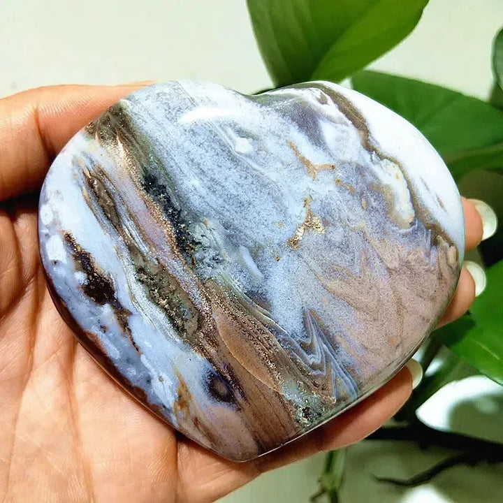 Ocean Jasper Crystal Heart