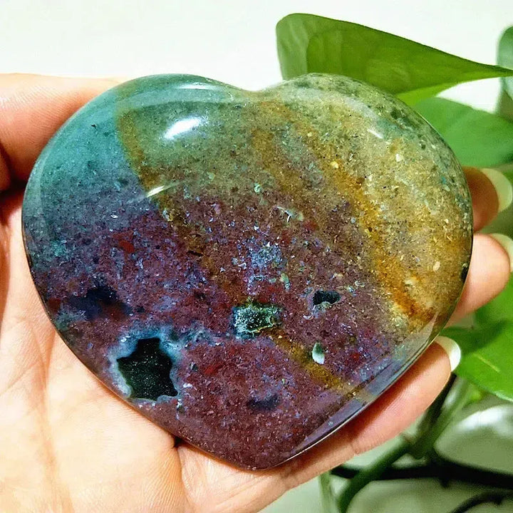 Ocean Jasper Crystal Heart