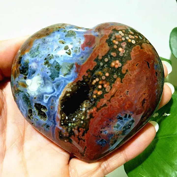 Ocean Jasper Crystal Heart